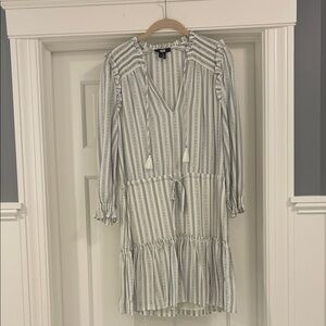 Paige Striped V-Neck Dress - size XS